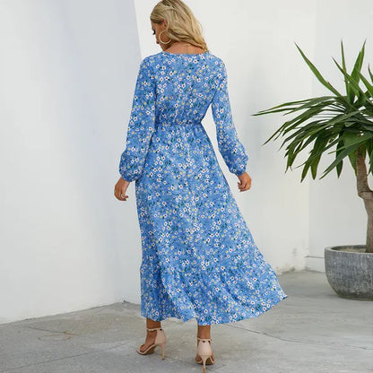 Myrel Floral Tiered Chiffon Maxi Dress - view 7