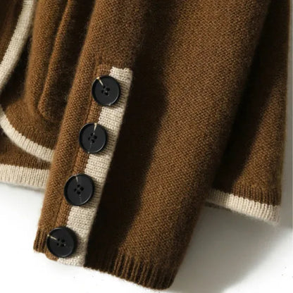 Anne wool-blend wrap cardigan with contrast details – view 7
