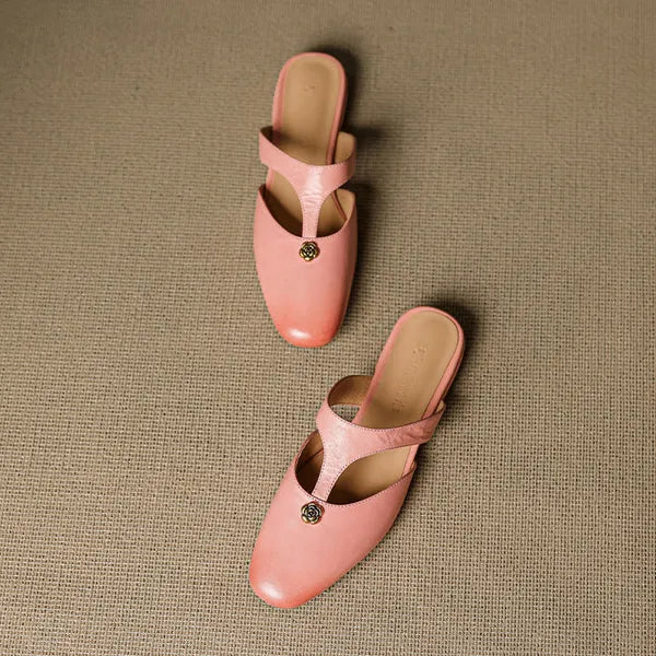 Roslyn Premium Leather T-Strap Mules - view 8