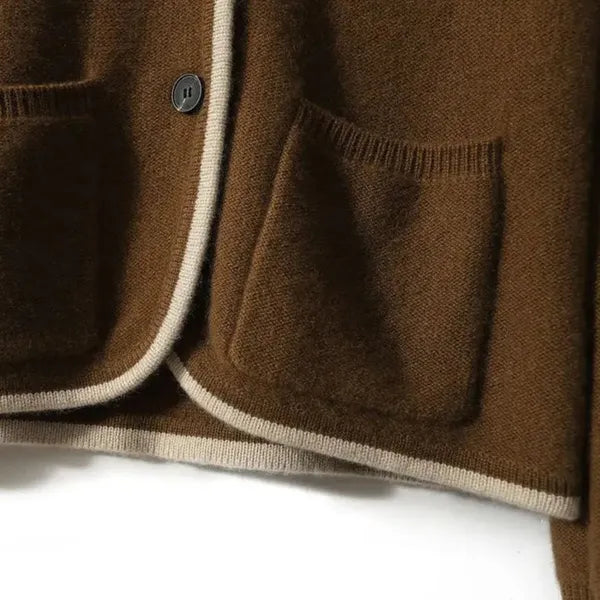 Anne wool-blend wrap cardigan with contrast details – view 8