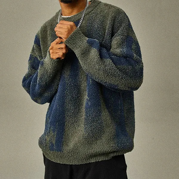 Amric abstract-pattern cotton-blend sweater – view 8