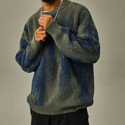 Amric abstract-pattern cotton-blend sweater – view 8