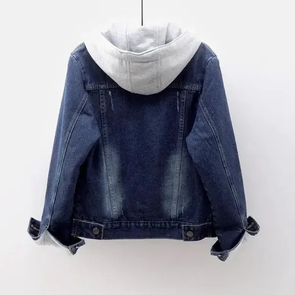 Syla Denim Jacket — Detachable Hood & Fleece Lined - view 8