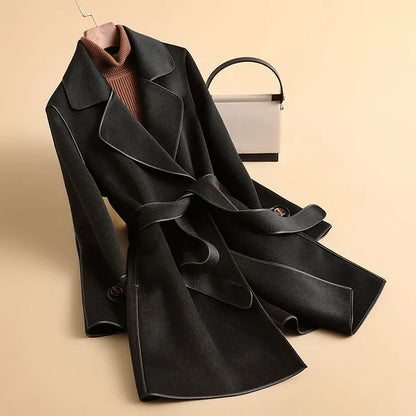 Tivara Wool-Blend Belted Trench Coat - view 9