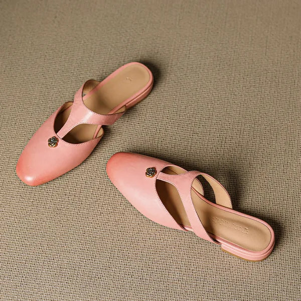 Roslyn Premium Leather T-Strap Mules - view 9