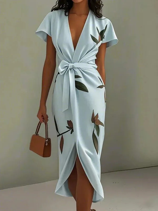 Callista Wrap Dress With Tie Belt – view 9