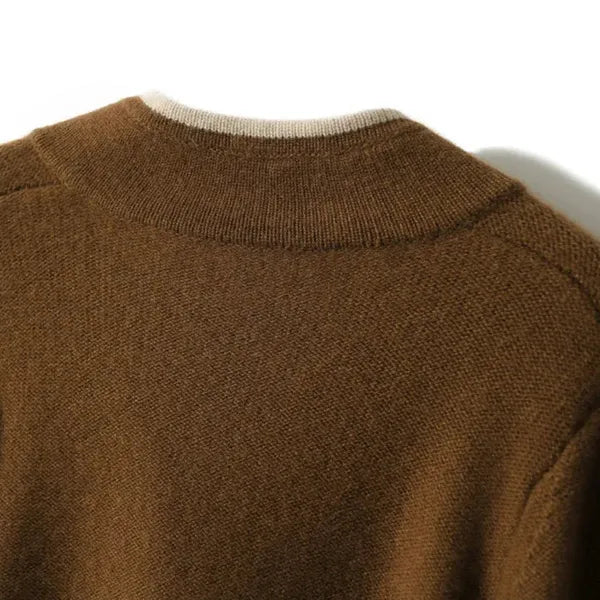 Anne wool-blend wrap cardigan with contrast details – view 9