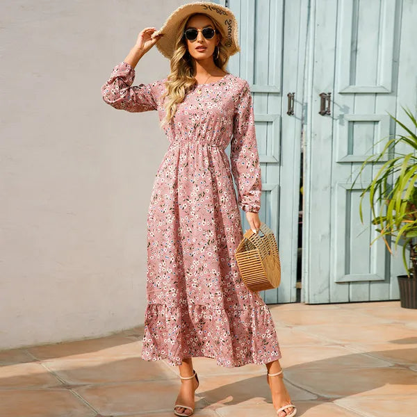 Myrel Floral Tiered Chiffon Maxi Dress - view 10