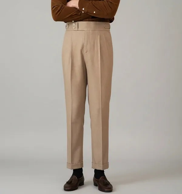 Men's Tailored Cropped Trousers – Jonathan - Camelo