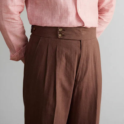 Men's Tailored Cropped Trousers – Jonathan - Coffee 2