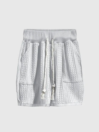 Men's Knit V-Neck Short Sleeve Set – Jovan - Gray 3