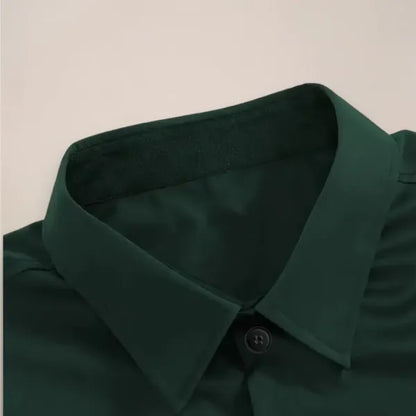 Men's Essential Long Sleeve Shirt – Lennart - Dark Green 3