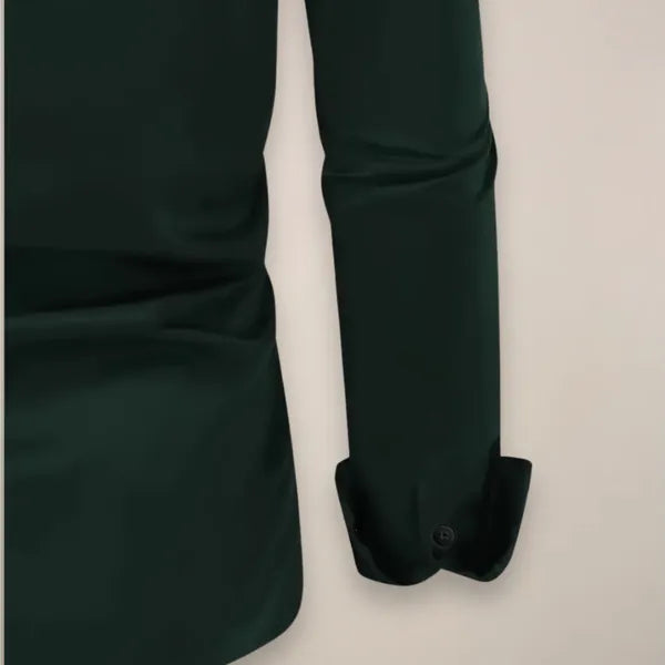 Men's Essential Long Sleeve Shirt – Lennart - Dark Green 4