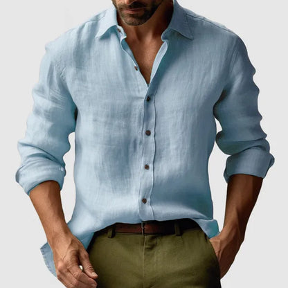 Men's Modern Long Sleeve Shirt – Mael - Light Blue