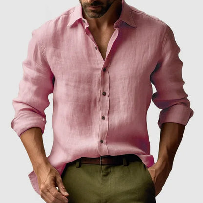 Men's Modern Long Sleeve Shirt – Mael - Pink
