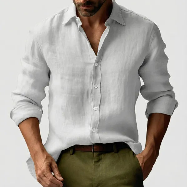 Men's Modern Long Sleeve Shirt – Mael - White