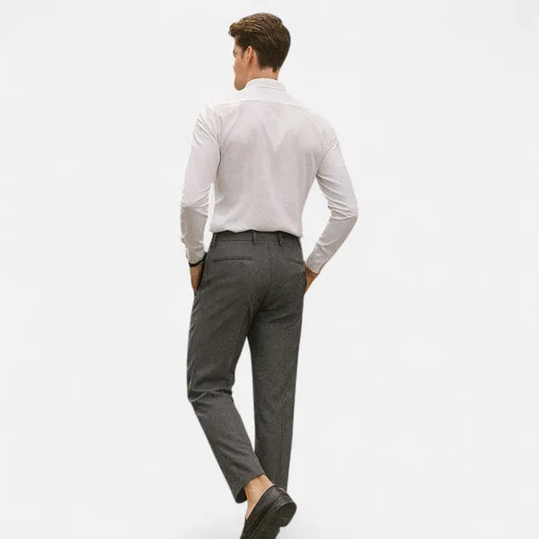 Men's Slim Fit Ankle Trousers – Michael - Gray 2