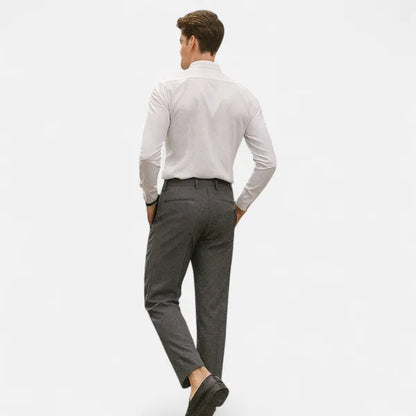 Men's Slim Fit Ankle Trousers – Michael - Gray 2