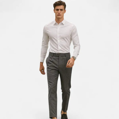 Men's Slim Fit Ankle Trousers – Michael - Gray 3