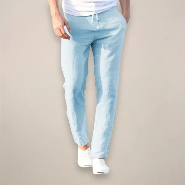 Men's Lightweight Summer Trousers – Oscar - Blue