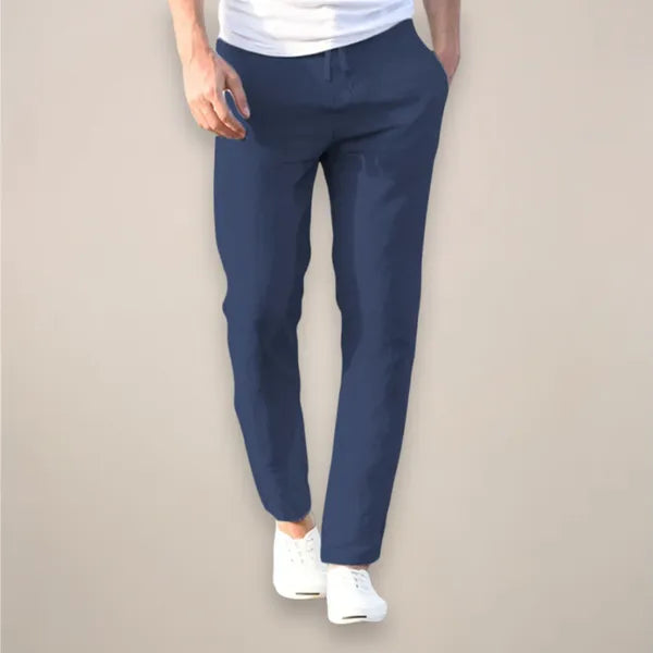 Men's Lightweight Summer Trousers – Oscar - Navy Blue