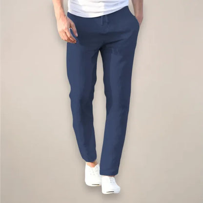 Men's Lightweight Summer Trousers – Oscar - Navy Blue