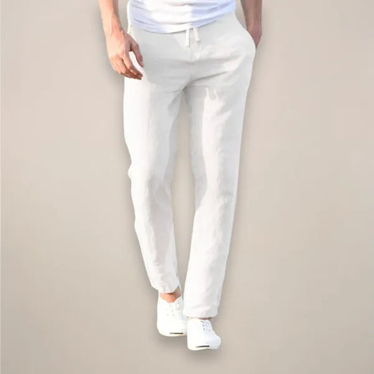 Men's Lightweight Summer Trousers – Oscar - White