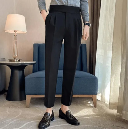 Men's Straight Fit Casual Trousers – Peter - Black 2