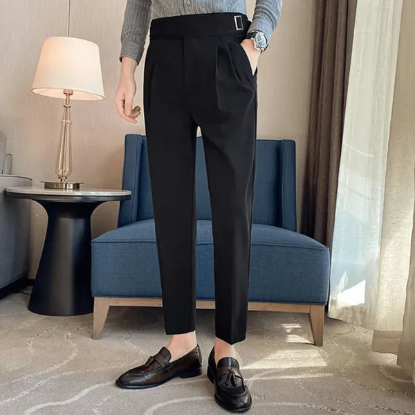 Men's Straight Fit Casual Trousers – Peter - Black 3