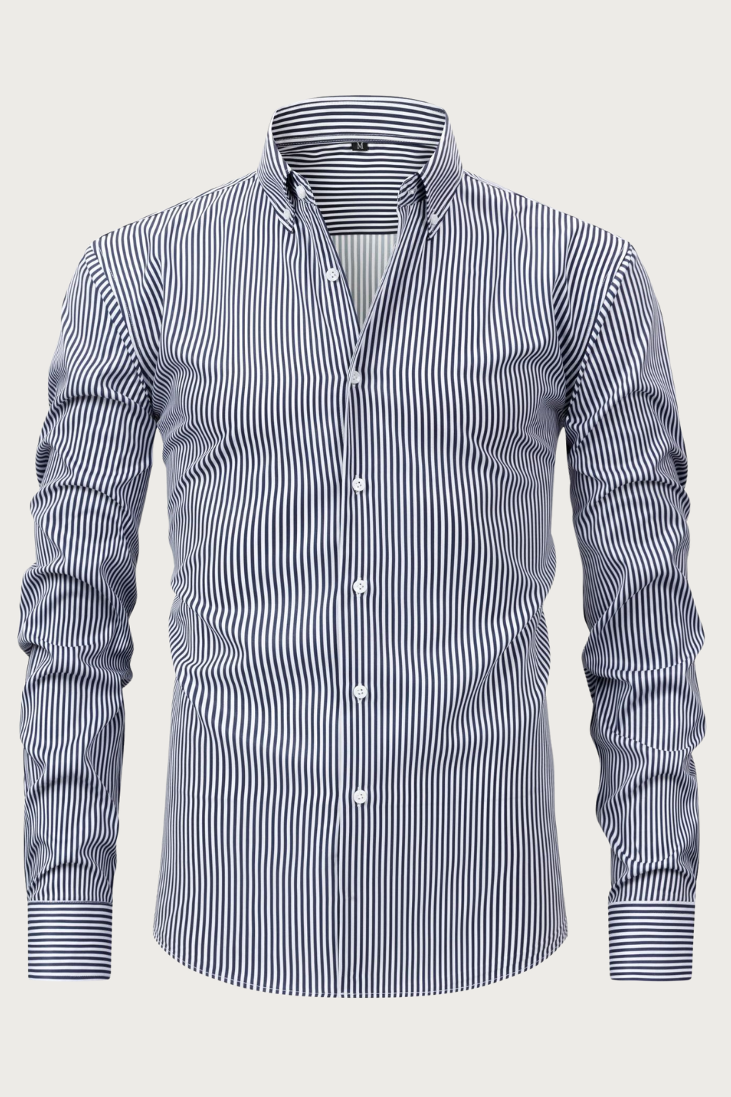 Men's Smart Striped Long Sleeve Shirt – Stavros - Dark Blue 2
