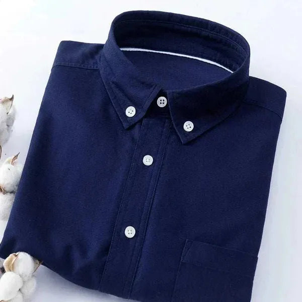 Men's Long Sleeve Button-Down Shirt – Sulev - Navy Blue 2