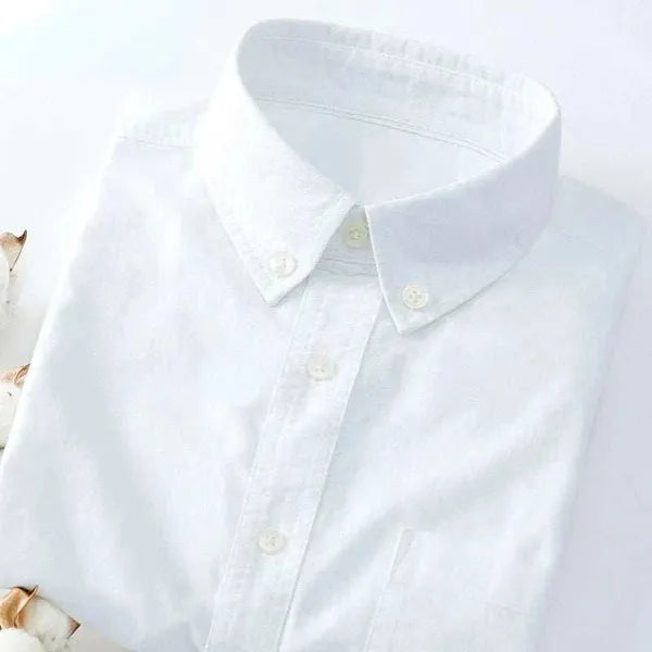 Men's Long Sleeve Button-Down Shirt – Sulev - White 2