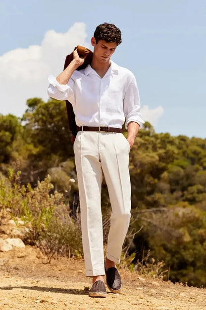 Men's Tailored Button-Up Shirt – Tristan - White 2