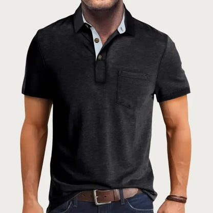 Men's Classic Short Sleeve Polo Shirt – Warren - Black