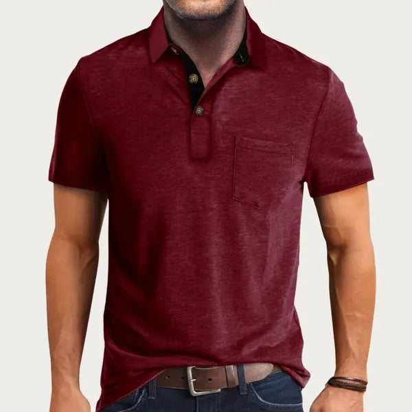 Men's Classic Short Sleeve Polo Shirt – Warren - Dark Brown