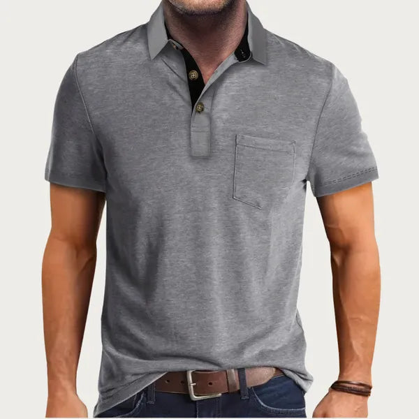 Men's Classic Short Sleeve Polo Shirt – Warren - Dark Gray