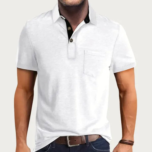 Men's Classic Short Sleeve Polo Shirt – Warren - White