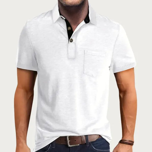 Men's Classic Short Sleeve Polo Shirt – Warren - White