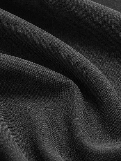 Women's Cut-Out Maxi Dress in Black, draped fabric weave detail - Amely